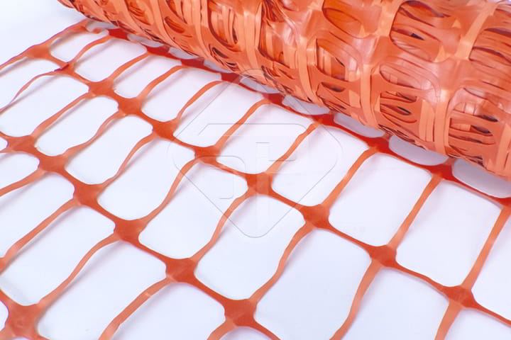 Пластиковая защитная сетка для ограждения оранжевая ПНД 1,2Х50 / 80 г/м²