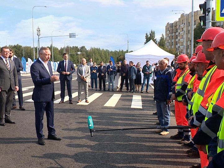 Новый участок Шуваловского проспекта открыли в Санкт-Петербурге